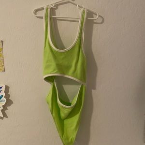 Urban Outfitters neon green body suit size small